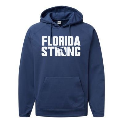 Pray For Florida Strong Performance Fleece Hoodie