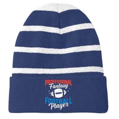 Professional Fantasy Football Game Player Draft League Day Striped Beanie with Solid Band