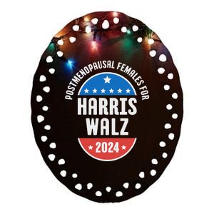 Postmenopausal Females For Harris Walz 2024 Ceramic Oval Ornament