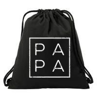 Papa Funny Fathers Day Present For Dad Him Grandpa Dada Drawstring Bag