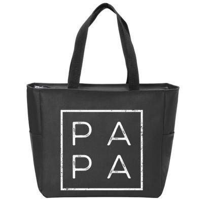 Papa Funny Fathers Day Present For Dad Him Grandpa Dada Zip Tote Bag