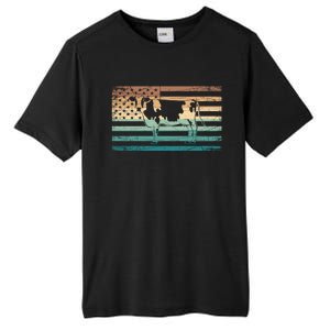 Patriotic Farmer Farm Animal Lover Gift Us Flag Cow Gift Tall Fusion ChromaSoft Performance T-Shirt