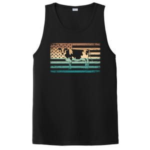 Patriotic Farmer Farm Animal Lover Gift Us Flag Cow Gift PosiCharge Competitor Tank