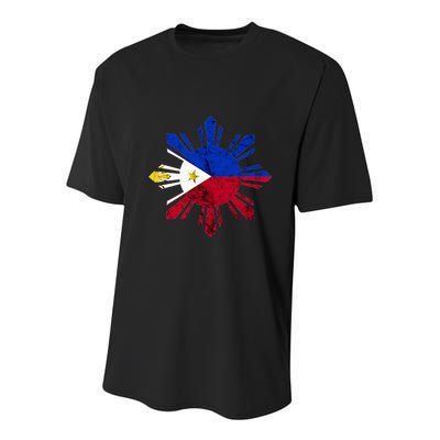 Philippines Filipino Flag Pilipinas Pride Filipino Roots Youth Performance Sprint T-Shirt