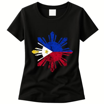 Philippines Filipino Flag Pilipinas Pride Filipino Roots Womens T-Shirt