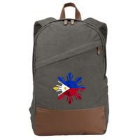 Philippines Filipino Flag Pilipinas Pride Filipino Roots Cotton Canvas Backpack