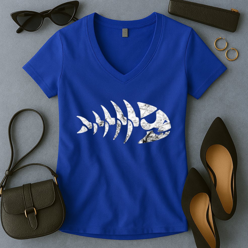 Pirate Fish Fsm Church Pastafarian Flying Spaghetti Monster Gift Women's V-Neck T-Shirt