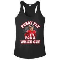 Purdy Fly For A White Guy Funny San Francisco Football Ladies PosiCharge Competitor Racerback Tank