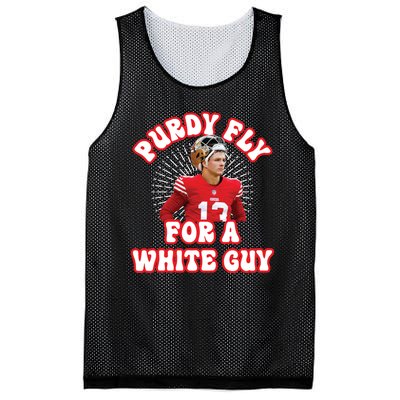 Purdy Fly For A White Guy Funny San Francisco Football Mesh Reversible Basketball Jersey Tank