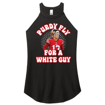 Purdy Fly For A White Guy Funny San Francisco Football Women's Perfect Tri Rocker Tank