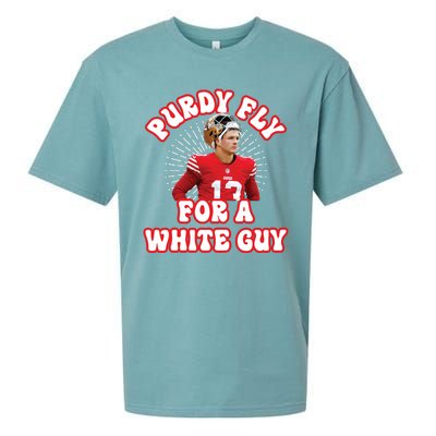 Purdy Fly For A White Guy Funny San Francisco Football Sueded Cloud Jersey T-Shirt