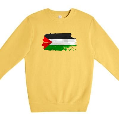 Palestine Flag Free Palestine Premium Crewneck Sweatshirt