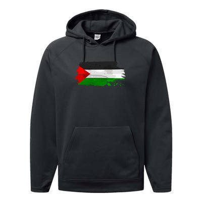 Palestine Flag Free Palestine Performance Fleece Hoodie