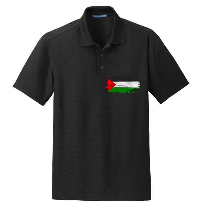 Palestine Flag Free Palestine Dry Zone Grid Polo