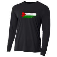 Palestine Flag Free Palestine Cooling Performance Long Sleeve Crew