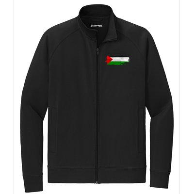 Palestine Flag Free Palestine Stretch Full-Zip Cadet Jacket