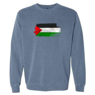 Palestine Flag Free Palestine Garment-Dyed Sweatshirt