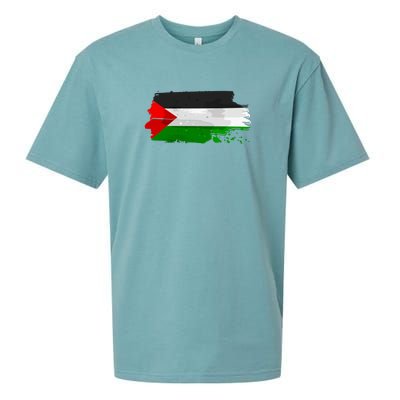 Palestine Flag Free Palestine Sueded Cloud Jersey T-Shirt