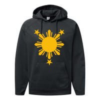 Philippines Flag Filipino 3 Star Sun Performance Fleece Hoodie