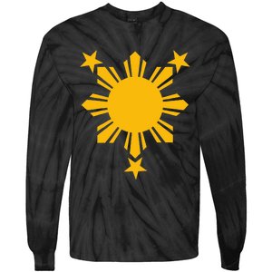 Philippines Flag Filipino 3 Star Sun Tie-Dye Long Sleeve Shirt