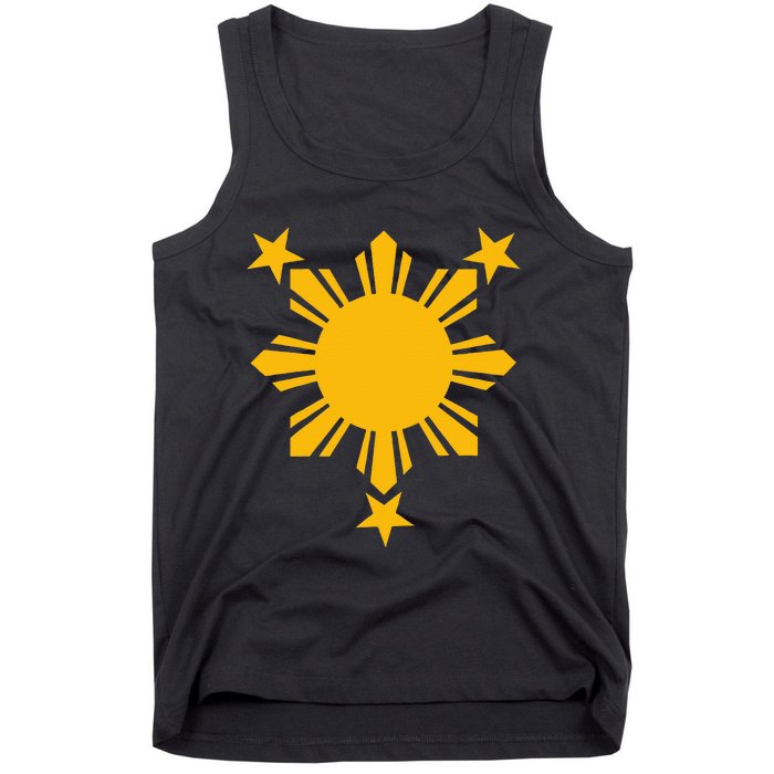 Philippines Flag Filipino 3 Star Sun Tank Top