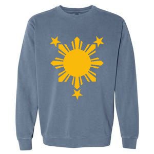 Philippines Flag Filipino 3 Star Sun Garment-Dyed Sweatshirt