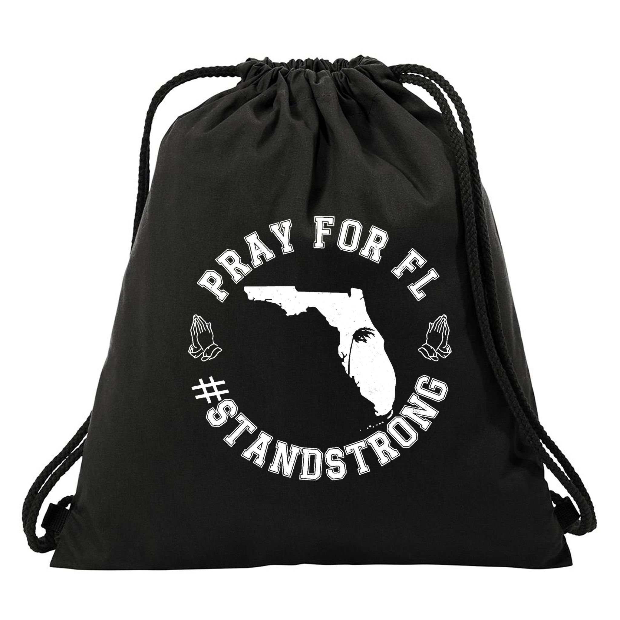Pray For Florida Stand Strong Hurricane Drawstring Bag