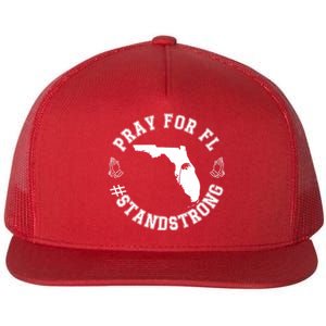 Pray For Florida Stand Strong Hurricane Flat Bill Trucker Hat