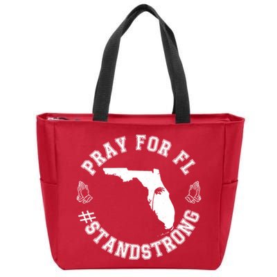 Pray For Florida Stand Strong Hurricane Zip Tote Bag