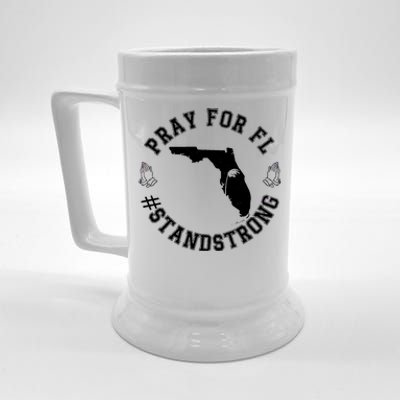 Pray For Florida Stand Strong Hurricane Beer Stein