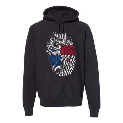 Panamanian Flag Fingerprint Panama Premium Hoodie