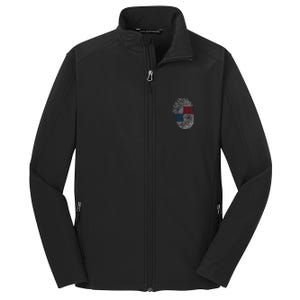 Panamanian Flag Fingerprint Panama Core Soft Shell Jacket