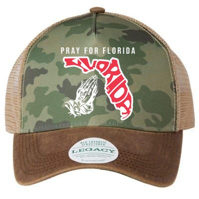 Pray For Florida Hurricane Milton Awareness Legacy Tie Dye Trucker Hat