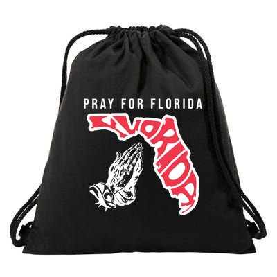 Pray For Florida Hurricane Milton Awareness Drawstring Bag