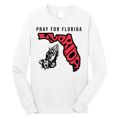 Pray For Florida Hurricane Milton Awareness Long Sleeve Shirt