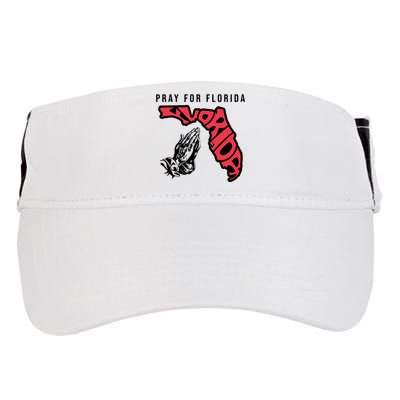 Pray For Florida Hurricane Milton Awareness Adult Drive Performance Visor