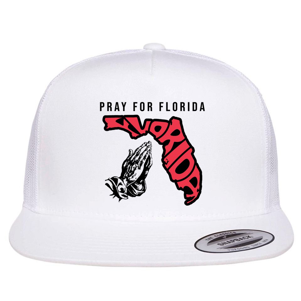 Pray For Florida Hurricane Milton Awareness Flat Bill Trucker Hat