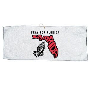 Pray For Florida Hurricane Milton Awareness Large Microfiber Waffle Golf Towel