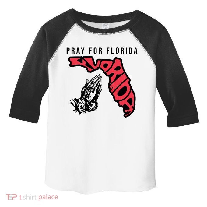 Pray For Florida Hurricane Milton Awareness Toddler Fine Jersey T-Shirt