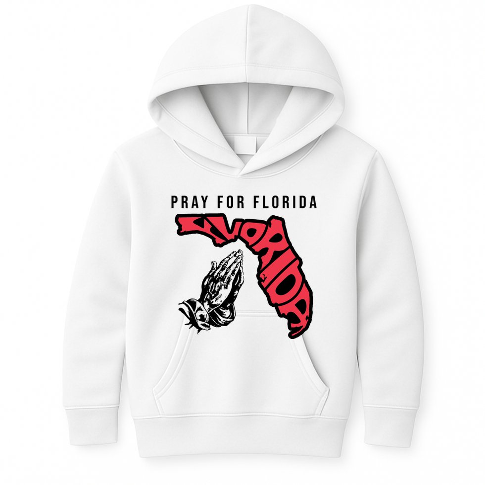 Pray For Florida Hurricane Milton Awareness Kids Hoodie