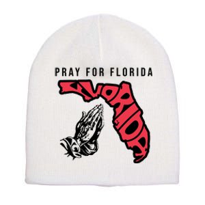 Pray For Florida Hurricane Milton Awareness Short Acrylic Beanie