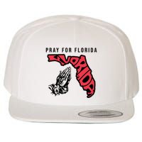 Pray For Florida Hurricane Milton Awareness Wool Snapback Cap
