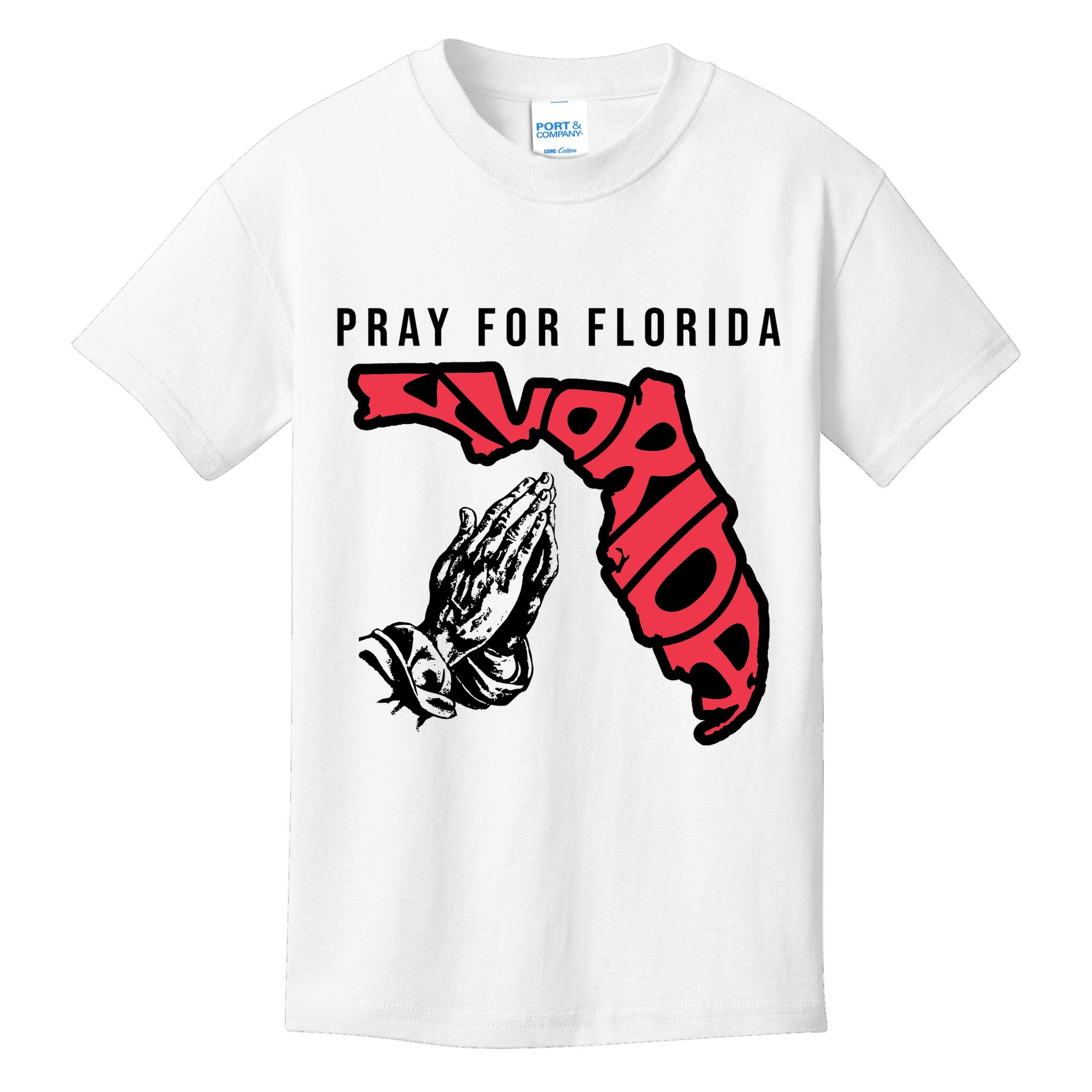 Pray For Florida Hurricane Milton Awareness Kids T-Shirt