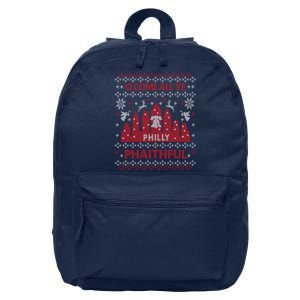 Philly Faithful Funny Philadelphia Philly Fan Ugly Christmas 16 in Basic Backpack