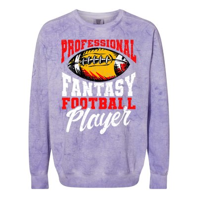 Professional Fantasy Football Player, Fantasy Football Colorblast Crewneck Sweatshirt