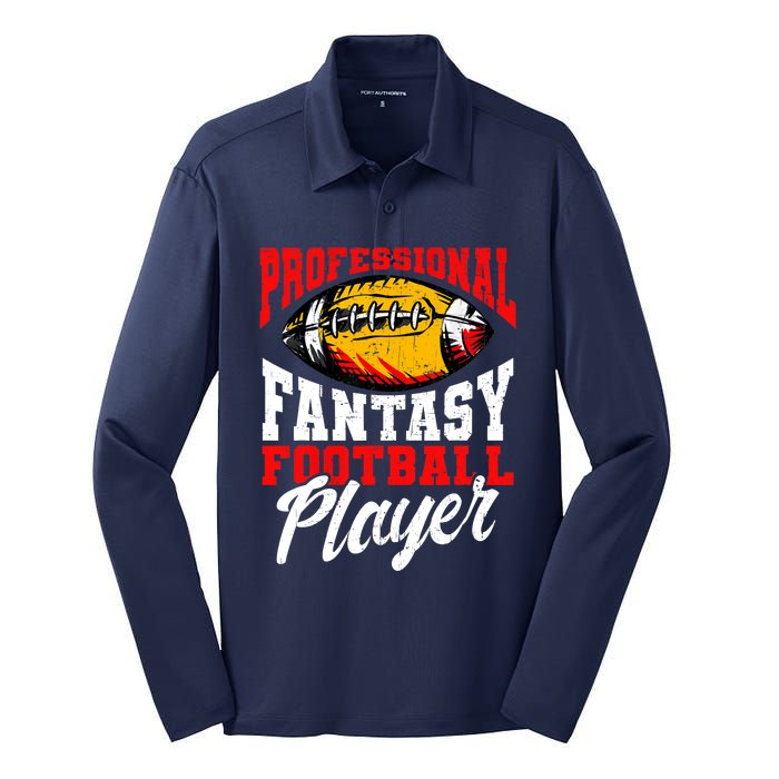 Professional Fantasy Football Player, Fantasy Football Silk Touch Performance Long Sleeve Polo