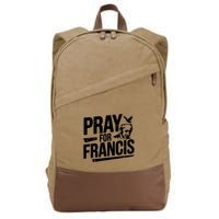 Pray For Francis: Inspirational Pope Francis Cotton Canvas Backpack