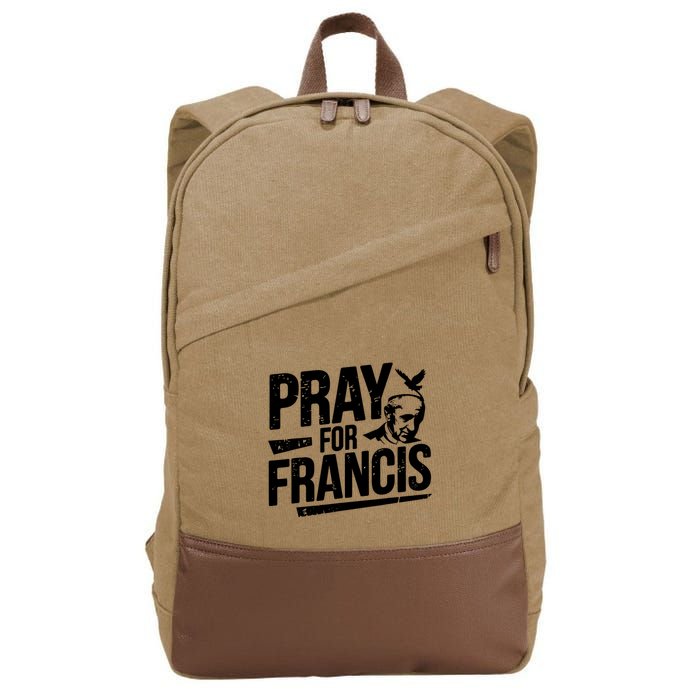 Pray For Francis: Inspirational Pope Francis Cotton Canvas Backpack
