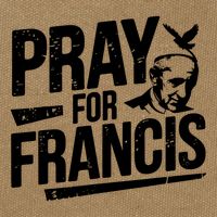 Pray For Francis: Inspirational Pope Francis Cotton Canvas Backpack