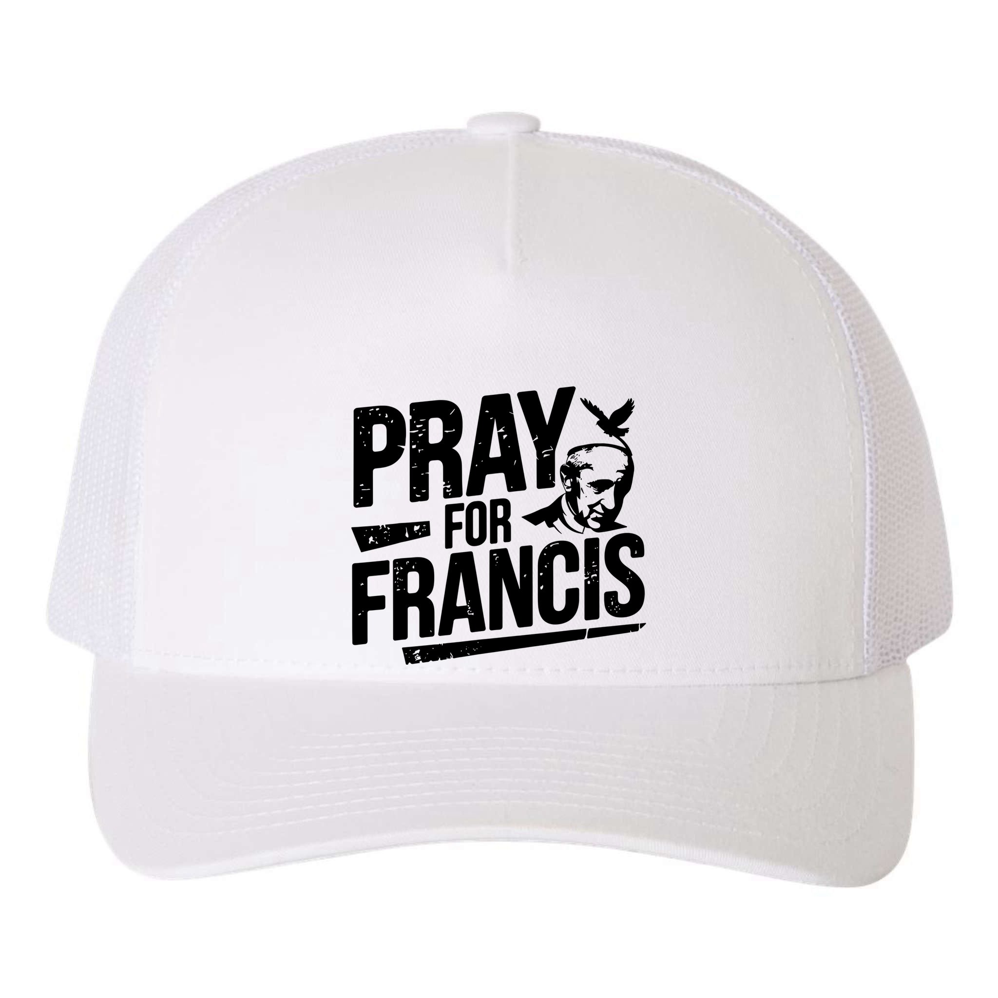 Pray For Francis: Inspirational Pope Francis Yupoong Adult 5-Panel Trucker Hat